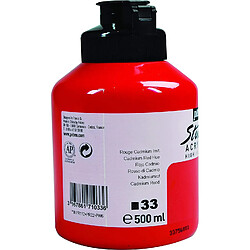 Pébéo Peinture Acryliques Pot de 500 ml Rouge Cadmium Imitation