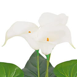 vidaXL Plante artificielle avec pot Lis Calla 45 cm Blanc