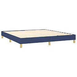 Avis Maison Chic Lit adulte- Lit + matelas,Sommier à lattes de lit avec matelas Bleu 160x200 cm Tissu -GKD33893