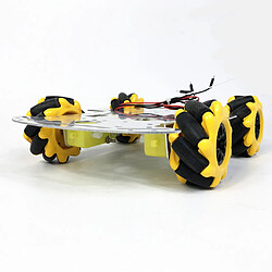 2x Mecanum Wheel Robot 4WD Omnidirectional Wheels Kit De Châssis De Voiture Robot Intelligent pas cher