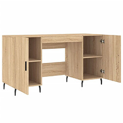 Maison Chic Bureau,Table de travail,bureau de travail pour chambre chêne sonoma 140x50x75 cm bois d'ingénierie -GKD49422 pas cher