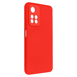 Avizar Coque Redmi Note 11 Pro Plus Silicone Semi-rigide Soft-touch rouge