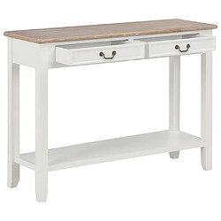 vidaXL Table console Blanc 110x35x80 cm Bois