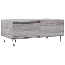 Maison Chic Table basse,Table Console Table d'appoint, Table pour salon Sonoma gris 90x50x36,5 cm Bois d'ingénierie -MN39895