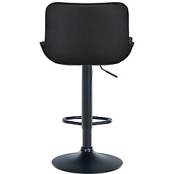 Non Lot de 2 tabourets de bar Vonore simili cuir noir pas cher