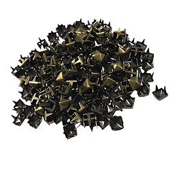 300pcs 5mm cuivre pyramide rivets punk carré griffe goujons leathercraft bronze