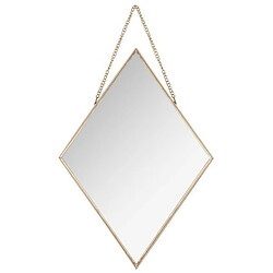 Avis Lot de 3 Miroirs à Chaîne Losange 38cm Or