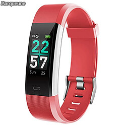 Montre Connectée Smartwatch Marqueune Etanche IP68 Podomètre pour iPhone Samsung Huawei Smartphone Femme Homme Rouge