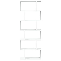 Acheter vidaXL Étagère séparatrice de pièce à 6 niveaux blanc 70x24x193 cm