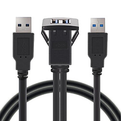 Acheter Câble De Montage De Panneau De Tiret Affleurant Extension 3.0 Usb Pour Voiture