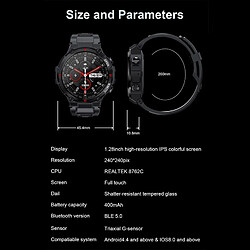 Avis Universal Smartwatch Homme Appeler Bluetooth Appeler Custom Watch Face Alarm Imperméable Sport Fitness Smartwatch PK W56 L15 |