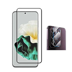 Verre Trempé Incurvé À Couverture Complète De Qualité Supérieure Phonecare Compatible avec Oppo Reno12 Pro - Transparent/Noir