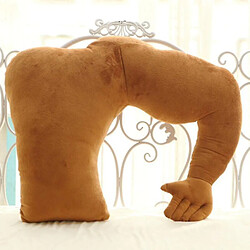 Universal 60 cm Muscle Oreiller en peluche Muscle Boyfriend Toy Oreiller en peluche Girl Girl (marron)