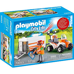 Playmobil® PLAYMOBIL 70053 City Life - Quad et remorque de secours