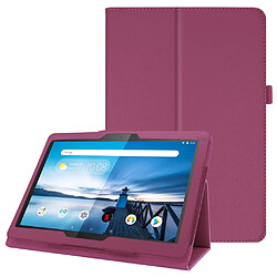 Etui en PU support de litchi violet pour votre Lenovo Tab M10 TB-X605F