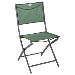 Hesperide Lot de 2 chaises de jardin pliables Modula - Vert Olive et Gris Graphite