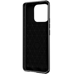 Avizar Coque pour Xiaomi Redmi 12C Souple Renforcée Effet Carbone Brossé Noir