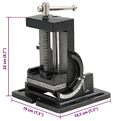 vidaXL Étau inclinable de perceuse à pression manuelle 110 mm pas cher