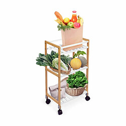 Avis Chariot à légumes Confortime Blanc Bambou 40 x 25 x 70 cm (2 Unités)