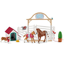 Schleich Horse Club chevaux invités d'Hannah avec chienne Ruby