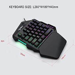 Mini Clavier De Jeu USB + Souris à Une Main 35 Touches Pour Jeux PC LOL OW