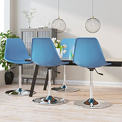 vidaXL Chaises à manger pivotantes lot de 4 bleu PP 