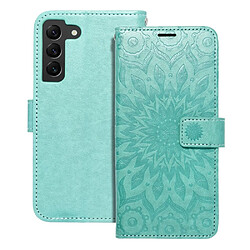 etui forcell mezzo book pour samsung s22 mandala vert