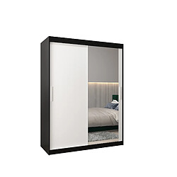 Abiks Meble Armoire TOKYO 2 à portes coulissantes 200/150/62 2 portes (noir/blanc)