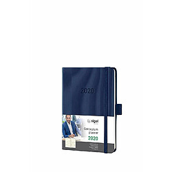 SIGEL C2063 Agenda semainier 2020 Conceptum, couverture rigide, 10, 8 x 15, 1 cm, bleu foncé