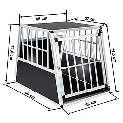 Acheter Helloshop26 Cage box caisse de transport voyage pour chien mobile aluminium 66 x 90 x 69,5cm 3708003