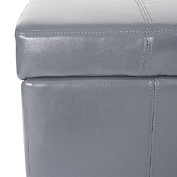 Avis Mendler Banquette Kriens, coffre, banc, cuir + similicuir, 112x45x45cm ~ gris