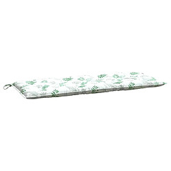 Maison Chic Coussin Confort | pouf | Coussin de banc de jardin motif de feuilles 120x50x7 cm tissu -GKD26280