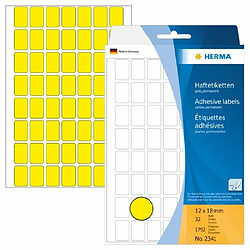 Herma 2341 Étiquettes universelles 12 x 18 mm 1792 pièces Jaune