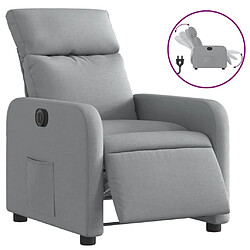 Maison Chic Fauteuil Relax pour salon, Fauteuil inclinable électrique Gris clair Tissu -GKD38578