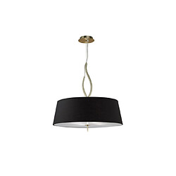 Luminaire Center Suspension Ninette Laiton antique, noir