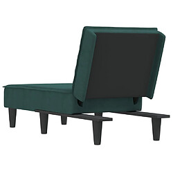 Acheter vidaXL Chaise longue vert foncé velours