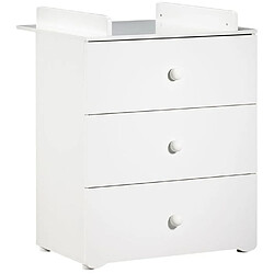 Acheter Baby Price Chambre bébé trio Basic boule: Lit 120x60, commode a langer et armoire - Babyprice - Blanc