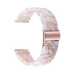 Bracelet en résine 20mm, rose/blanc pour votre Garmin Vivoactive 3/Vivoactive 3 Music/Venu