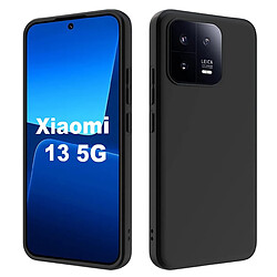 Htdmobiles Coque pour Xiaomi 13 5G - housse etui silicone gel fine + film ecran - NOIR