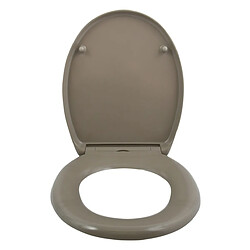 Spirella Abattant Wc EASY CLIP Thermo Dur Taupe - Charnières Inox