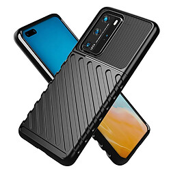 Coque en TPU peau de sergé souple noir pour votre Huawei P40 Pro