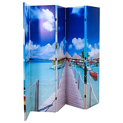 vidaXL Cloison de séparation pliable 200 x 170 cm Plage