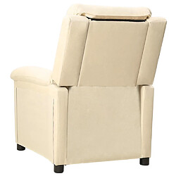 Acheter vidaXL Fauteuil inclinable Crème Tissu