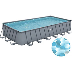 Acheter Habitat Et Jardin Piscine tubulaire grise - LUDO 5 - 7.32 x 3.66 x 1.32 m - sans filtration