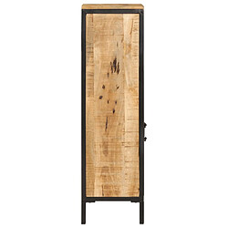 Avis vidaXL Armoire de salle de bain 40x27x90cm bois massif manguier et fer