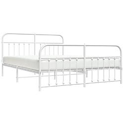 Avis Maison Chic Lit adulte - Cadre de lit métal avec tête de lit/pied de lit,Structure du lit Contemporain pour chambre blanc 183x213cm -MN89207