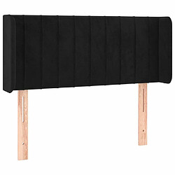 Maison Chic Tête de lit moderne avec oreilles pour chambre - Décoration de lit Noir 103x16x78/88 cm Velours -MN74515