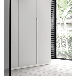 Inside 75 Armoire 4 portes polar gris laquée 159,2 x 60 x 220 cm structure standard poignée Sare