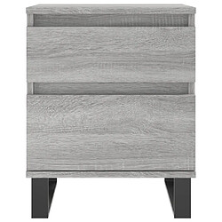 Maison Chic Table de chevet, Table de Nuit pour chambre salon sonoma gris 40x35x50 cm bois d’ingénierie pas cher