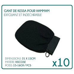 Avis Desineo Gant hammam, kessa, exfoliant (noir) - Lot de 10